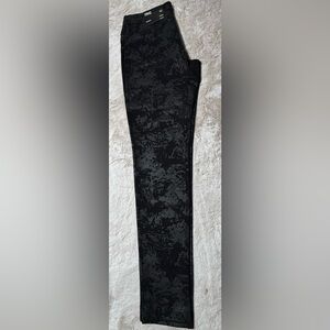 Women’s INC Black Patterned Leggings 10 NWT